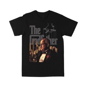 Paramount Pictures Mens The Godfather 50 Years Graphic T-Shirt, Black, M, DM